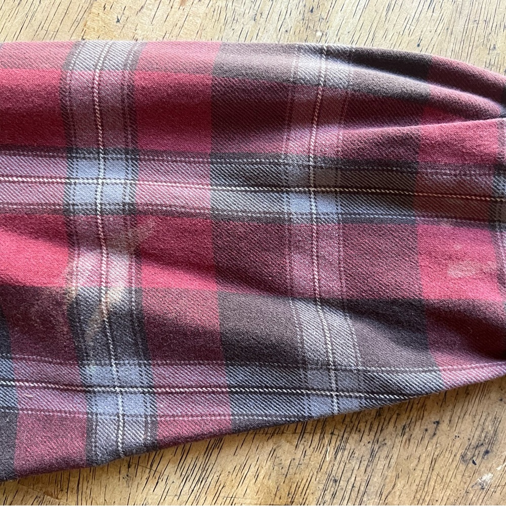 Lake Michigan Upcycled Flannel Plaid Button Down Shirt New Buffalo Beach Mens XL - Picture 13 of 15